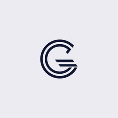 Minimal line letter initial G logo. Abstract and elegant shape font sign. logotype vector design template for personal identity branding, creative industry, web, business, corporate and company
