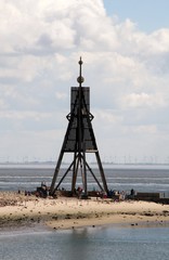Seezeichen Kugelbake in Cuxhaven , Germany