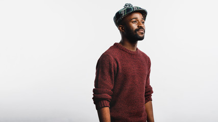 Portrait of man in cap