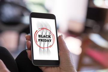 Black friday concept on a smartphone