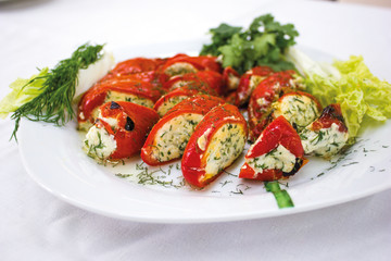 Paprika mit Käse
