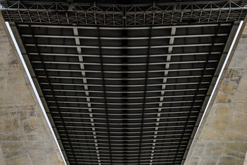 metal background Bhumibol Bridge