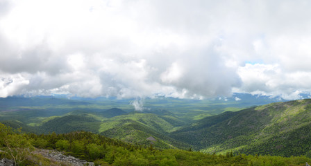 Fototapeta premium landscape with mountains and clouds