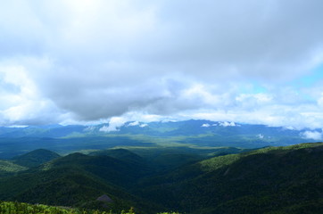 Fototapeta premium landscape with mountains and clouds