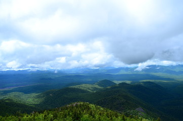 Naklejka premium view of mountains