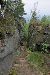 felsen auf dem töpfer im zittauer gebirge