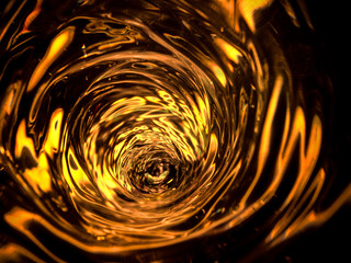 tornado whiskey in abstract environment, eye of the left cyclone