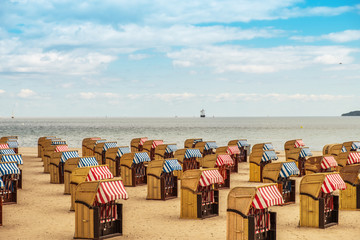 Beginning of the Summer on the Baltic Sea. Empty beach