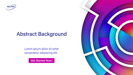 Abstract Colorful Background. Geometric Vector Illustration. Aspect Ratio 16:9. EPS 10 Format.