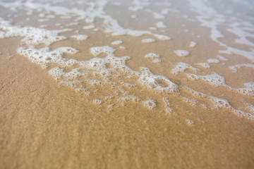 water close up on the beach