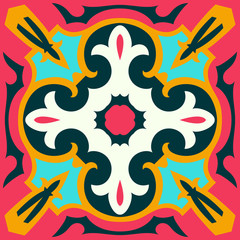 Oriental traditional ornament,Mediterranean seamless pattern, tile design, vector illustration сan be used for desktop wallpaper for a wall hanging or poster, pattern fills, surface textures, textile.