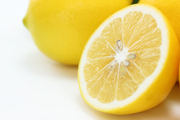 レモンの断面のアップ