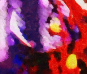 Large colorful splashes of paint on canvas, unique design elements, original grunge texture in very high resolution, deep colors digital background, textured oil template.