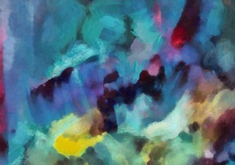 Large colorful splashes of paint on canvas, unique design elements, original grunge texture in very high resolution, deep colors digital background, textured oil template.