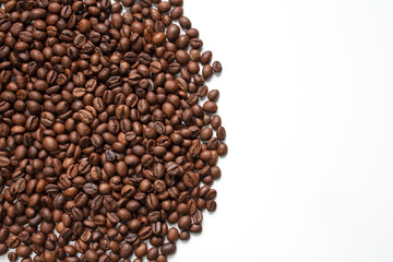 coffee beans on a white background.