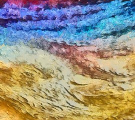 Abstract art painted texture background. Textured oil strokes and splashes on canvas. Simple creativity pattern for design. Close up macro palette in mixed colors. Original grunge backdrop.