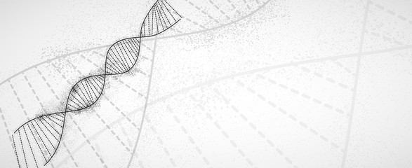 Abstract DNA technology. Science medical concept. Futuristic background