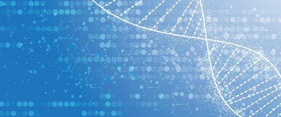 Abstract DNA technology. Science medical concept. Futuristic background