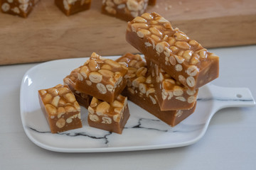 Close up Homemade   Hazelnut Slices. (selective Focus)