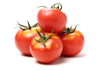 fresh tomato isolated on white background