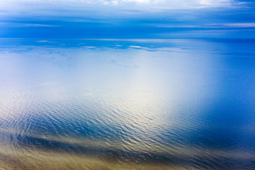 Morning light on gulf of Riga, Baltic sea.