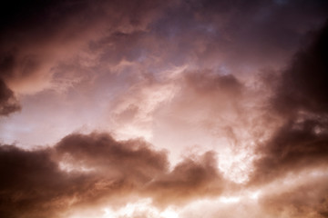 Dramatic sky with clouds