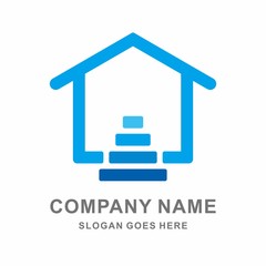 House Building Shape Architecture Business Company Vector Logo Design