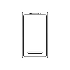 Outline mobile phone icon. Smartphone symbol illustration