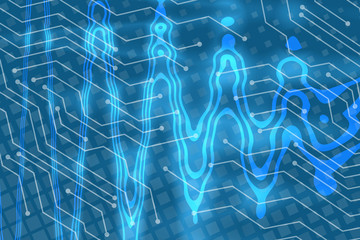 Naklejka premium abstract, blue, design, digital, wallpaper, wave, illustration, business, light, lines, graphic, curve, waves, art, line, pattern, white, backdrop, technology, backgrounds, gradient, concept, color