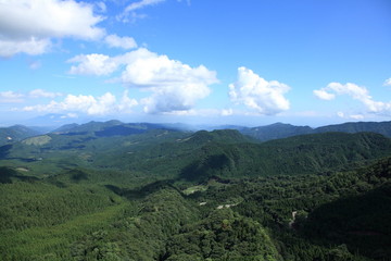 連なる山の風景