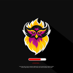 OWL Logo Template, Colorful. can use for landing page, template, ui, web, mobile app, poster, banner, flyer, stickers. EPS 10
