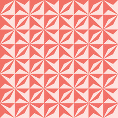 Living Coral Pink Geometric Abstract Vector Pattern - 275281107