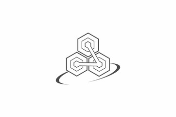 Building Circuit Outline Modern Technology Logo Icon