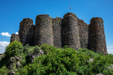 Fortress in the clouds , Amberd , 7th-century fortress located on the slopes of Mount Aragats at...