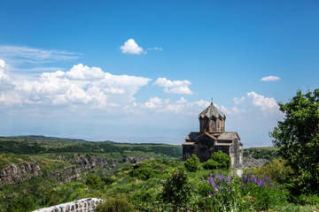 Church of Amberd, Vahramashen Church. Fortress in the clouds , Amberd . Armenian landscape , Armenian Highlands