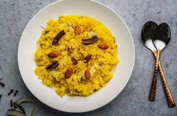 Zarda Rice or Meethe Chawal - an indian cuisine
