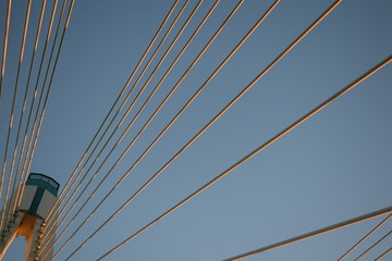 elements of cable-stayed bridge supports