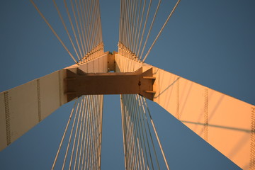 elements of cable-stayed bridge supports