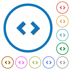 Fototapeta premium Script code sign icons with shadows and outlines