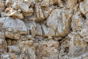 Natural stone texture background. Limestone. Rock formation.