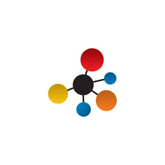 Molecule logo icon design vector template