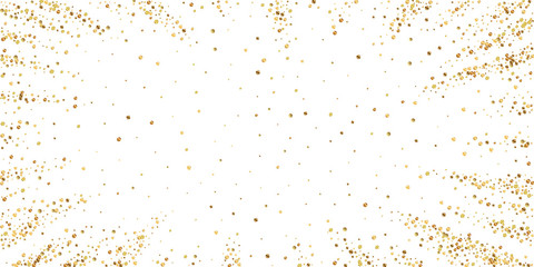 Fototapeta na wymiar Gold confetti luxury sparkling confetti. Scattered