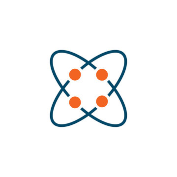 Molecule logo icon design vector template