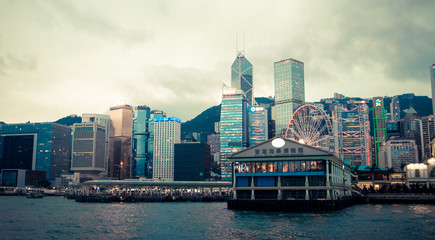 Traditional ferry boat at Kowloon island