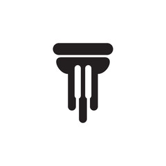 Pillar column logo icon design vector template