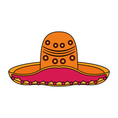 Mexican mariachi hat icon isolated