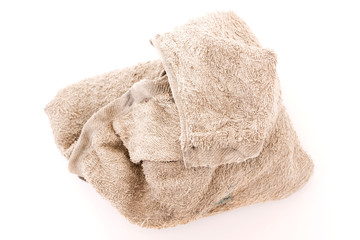 Dirty rag isolated on white background