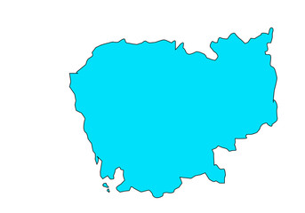 political map of cambodia in asia