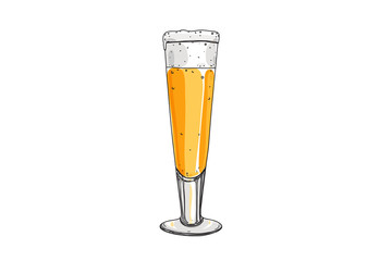 beer glasses and mugs hand drawn style art Vector illustration