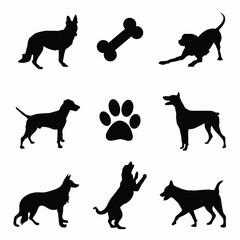 Dog icon design concept.
